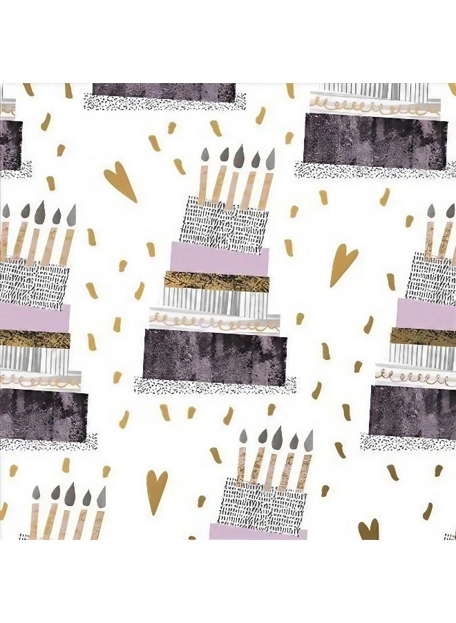 UK Greetings The Wild Card Birthday Bash Cake Wrap Roll (2 M) 