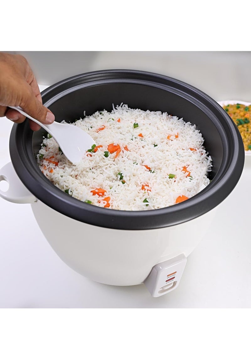 Generic Rice Cooker, 1000W Power, 2.8L, Removable Non-Stick Bowl & Steaming Tray with Water Level Indicator, Glass Lid & Cool Touch for Healthy Meals, Easy to Use  - Image 4