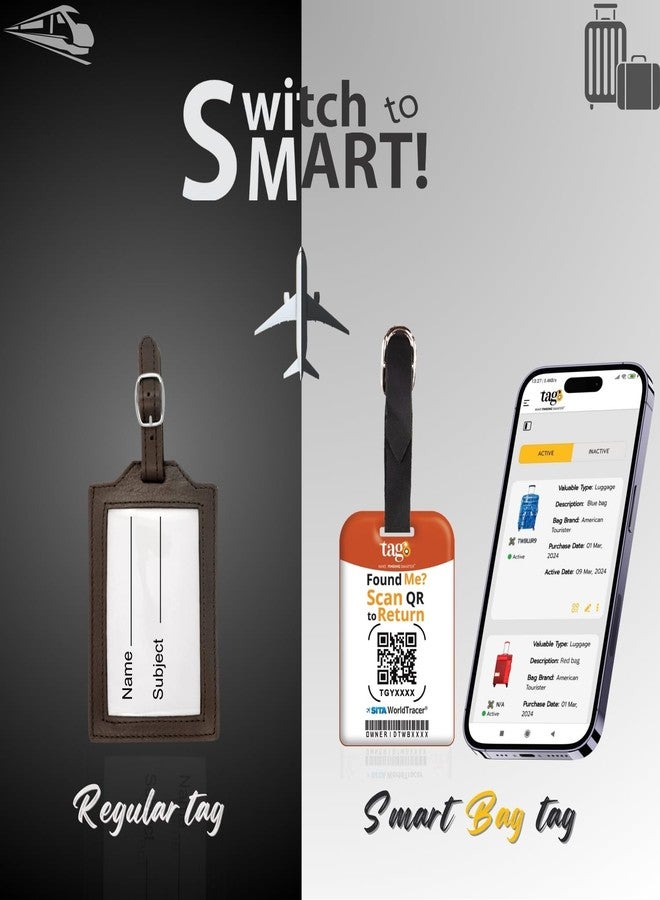 tag8 [Pack 2] tag8 Amsterdam Smart Bag Luggage tag |Trendy Luggage tag ID Identification Fashionable Digital Name tag | Airline Compliant, SITA World Tracer Code Enabled | Travel Gift idea, Collectible - Image 2