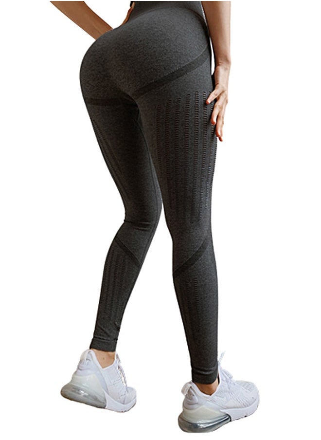 NIBEMINENT - High Waist Pattern Training Leggings Black - Image 1