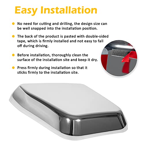 USSKYBOY Side Air Intake Hood Vent Cover Chrome Bezel Exterior Accessories Compatible with Hummer H2 2003-2009 - Image 5