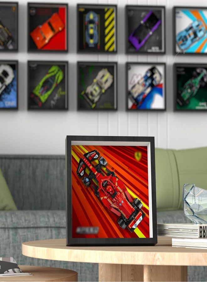 WETCEAOM Display Wallboard for Lego Speed Champions Ferrari SF-24 F1 Race Car 77242, Compatible with Lego Ferrari F1, for Lego Car Wall Mount Display Frame Lover (Model Not Included) - Image 2