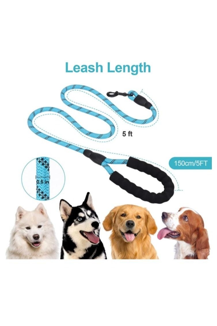 Heavy-Duty Rope Dog Leash Dubai Dogs Accessories with Soft Padded Handle & Reflective Threads – Durable, Tangle-Free Pet Lead for Medium & Large Dogs (Multiple Colors) - Image 4