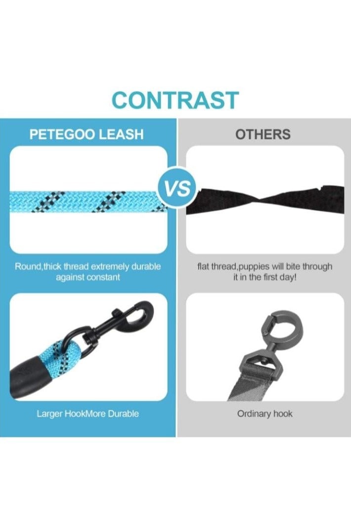 Heavy-Duty Rope Dog Leash Dubai Dogs Accessories with Soft Padded Handle & Reflective Threads – Durable, Tangle-Free Pet Lead for Medium & Large Dogs (Multiple Colors) - Image 5