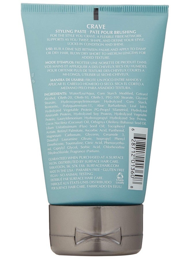 Surface Hair Crave Styling Paste Vegan And Parabenfree Texture And Definition Mattefinish 4 Fl Oz - Image 2