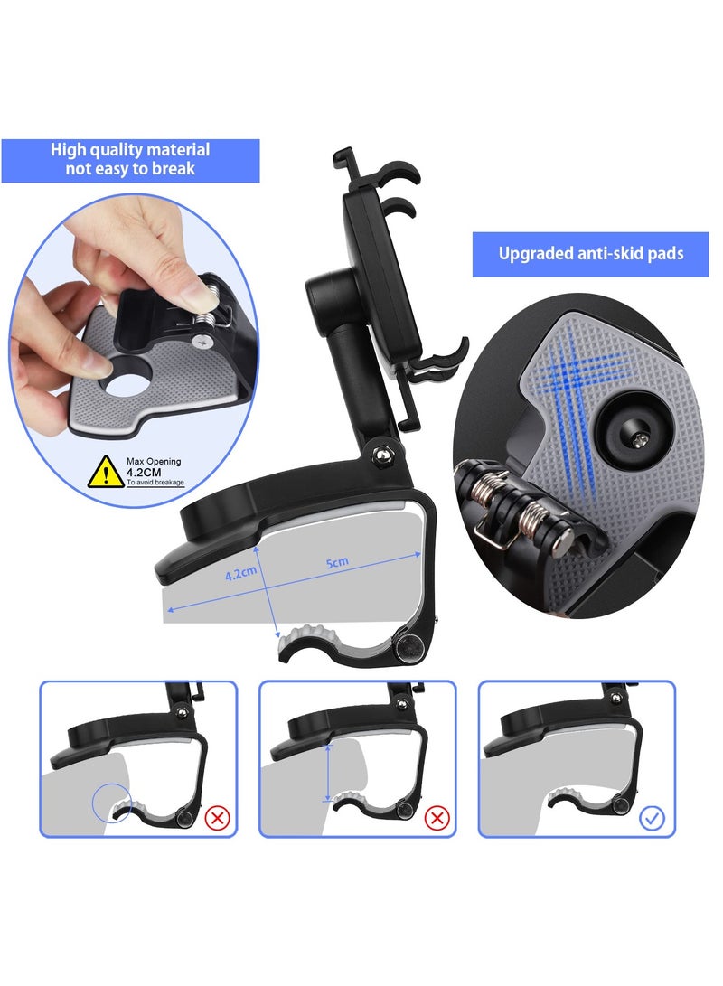 Non-Slip Car Phone Clip Holder Dashboard Cellphone Mount HUD Mobile Phone Holder for Car Compatible for iPhone 13 12 11 Pro Max XS XR SE X 8 7 6 Plus 6S,Samsung Galaxy S20 S10 S9 S8 Plus Note 9 8 - Image 2