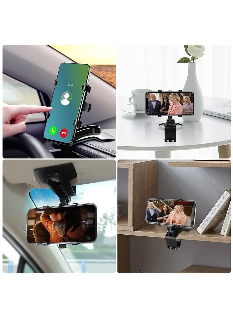 Non-Slip Car Phone Clip Holder Dashboard Cellphone Mount HUD Mobile Phone Holder for Car Compatible for iPhone 13 12 11 Pro Max XS XR SE X 8 7 6 Plus 6S,Samsung Galaxy S20 S10 S9 S8 Plus Note 9 8 - Image 5