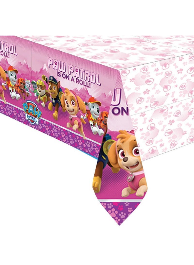 Riethmüller Paw Patrol Pink Plastic Tablecloth 243x137cm - Image 1