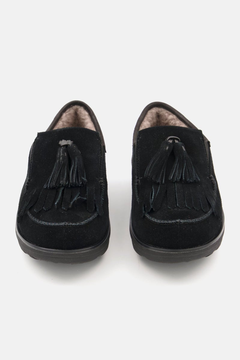 FitFlop Women Slip On Fringe Loafer, Black - Image 4