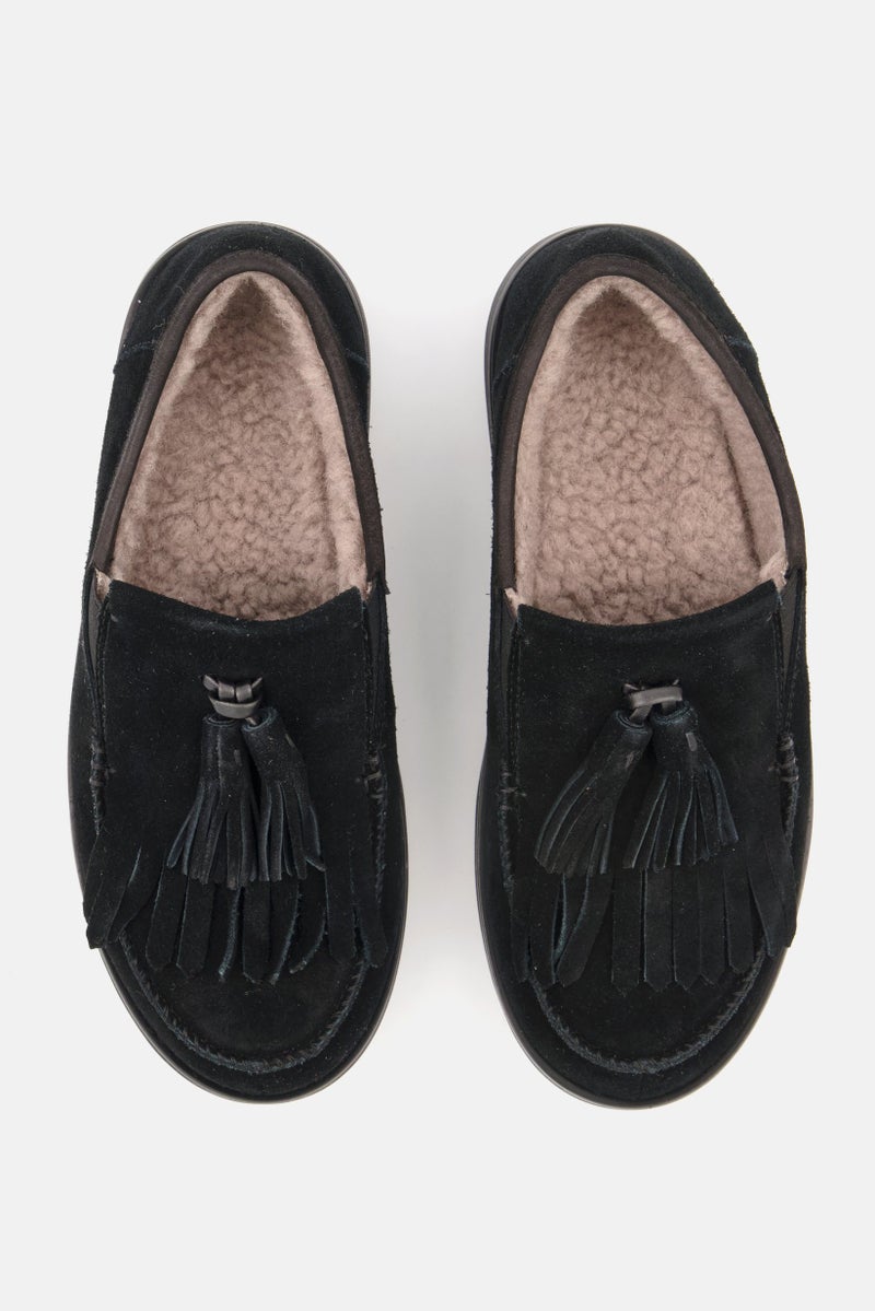 FitFlop Women Slip On Fringe Loafer, Black - Image 2