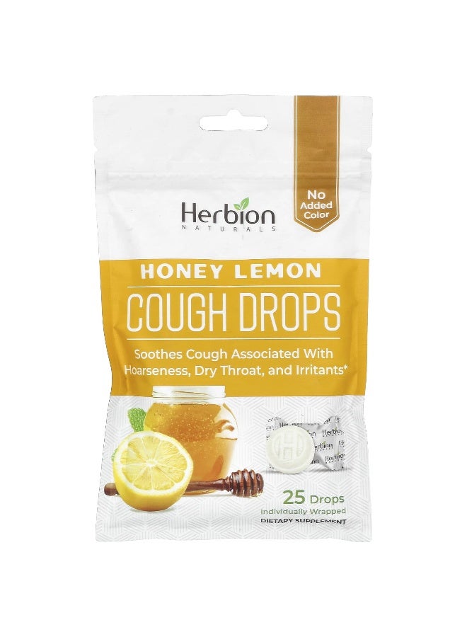 Herbion Naturals Herbion Naturals, Naturals, Cough Drops, Honey Lemon, 25 Drops  - Image 1
