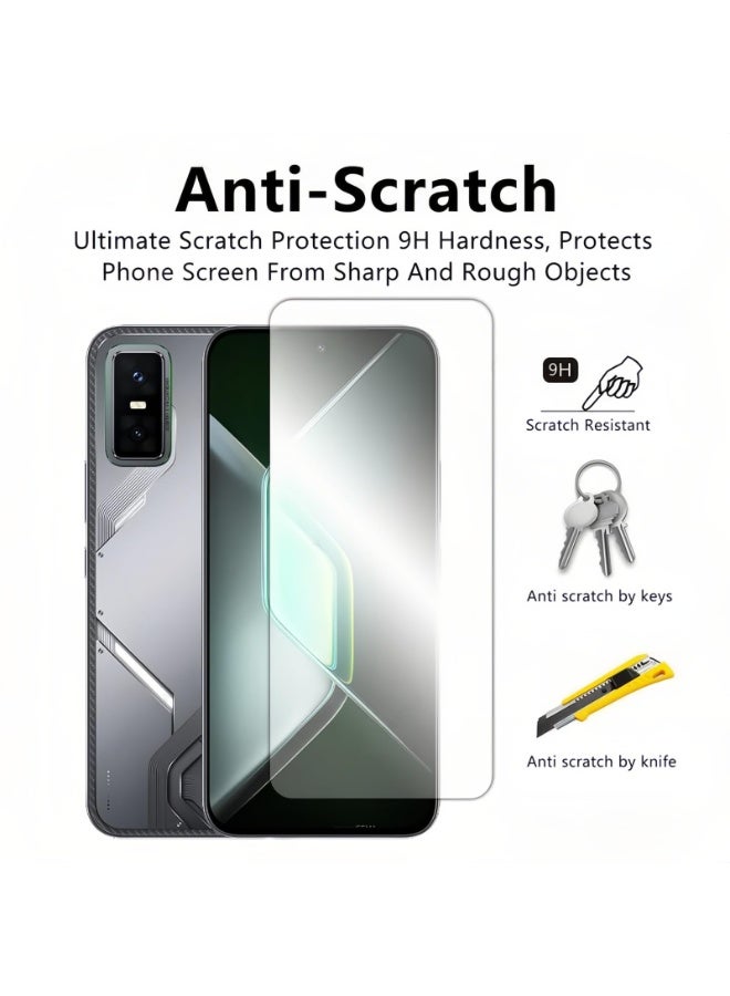 General [2+2 Pack] Compatible with Infinix GT 30 Pro 5G Screen Protector + Camera Lens Protector Tempered Glass, 9H Hardness Anti-scratch Anti-fingerprint Tempered Film for Infinix GT 30 Pro  - Image 2
