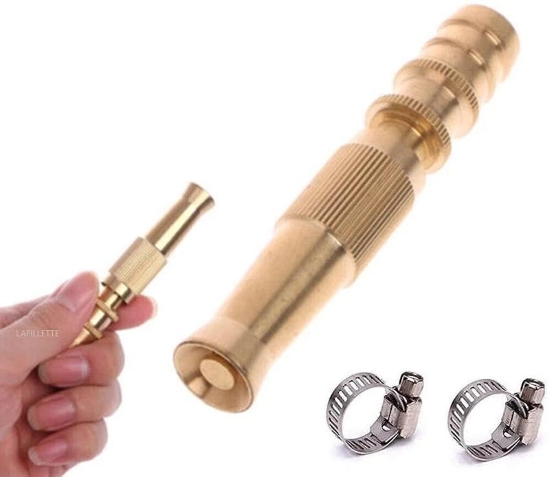 Mashki Water Spray Nozzle for Car Wash Bike Washing for 1/2" Hose Pipe High Pressure Water Gun Nozzle Adjustable Car Washer Gun Brass Jet Water Spray Nozzle for Garden & Window - Image 1