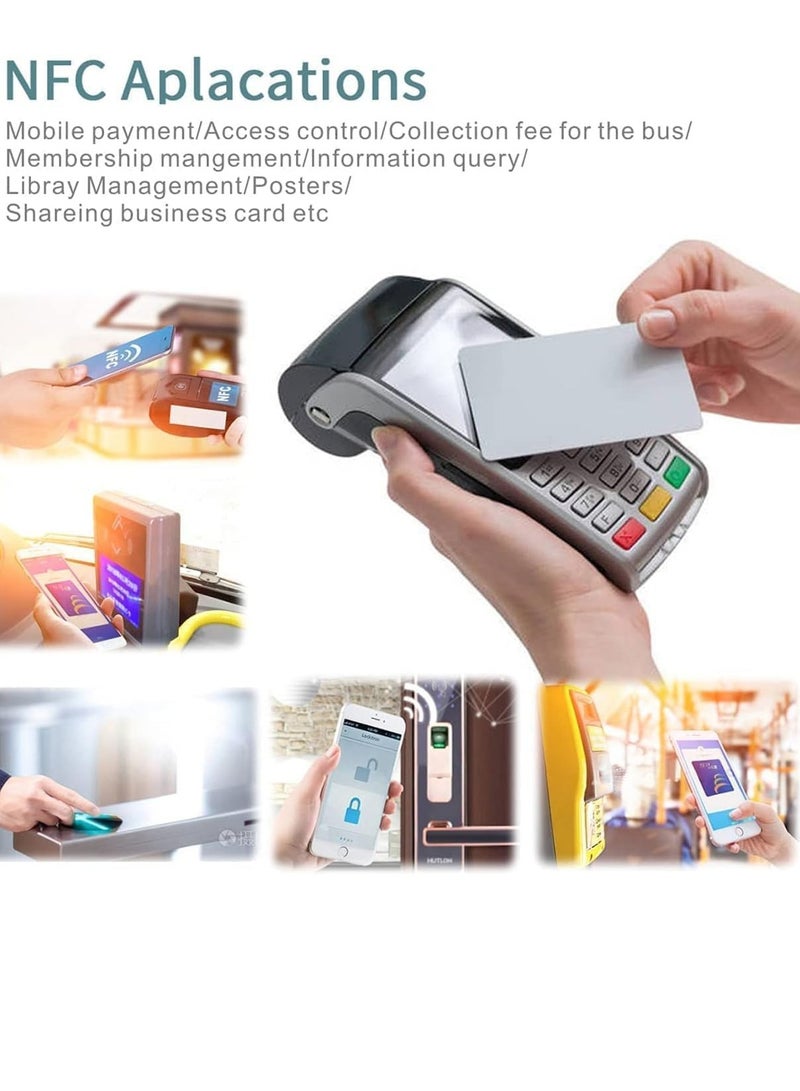إسكدنيا بطاقات NFC NTAG215 بطاقات أعمال NFC قابلة لإعادة الكتابة، بطاقة الألعاب الذكية NFC 215، علامات رقاقة NFC، بطاقة الألعاب الذكية، ذاكرة 504 بايت، تتوافق مع الهواتف والأجهزة المزودة بتقنية NFC، تردد 13 - Image 4