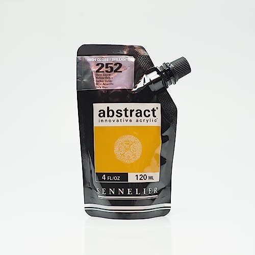 Sennelier Abstract Artist Acrylic 120 ml Pouch (Yellow Ochre High Gloss) - Image 1