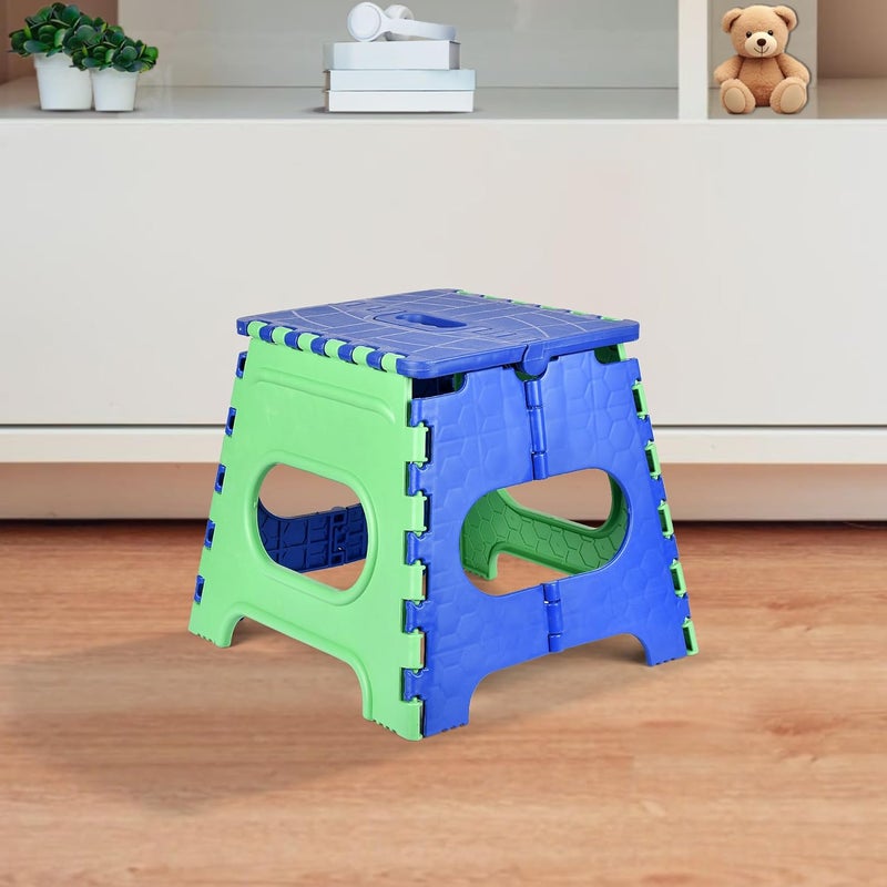 Homestic Homestic Pack of 2 Stool Foldable Stool Collapsible Camping Chair Stool for OutdoorFishingHikingGardeningTravel Portable Stool Multipurpose Sitting Stool Small Green Blue  - Image 2