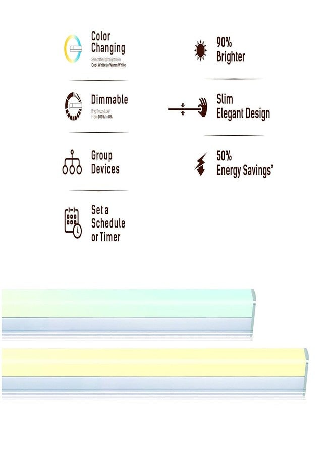 wipro Next Smart Wi-Fi 20W CCT LED Batten | White Tunable | Dimmable | Scheduling | Scene Creation | Smart Grouping of Lights | Control from Anywhere |Amazon Alexa & Google Asst Compatible |Pack of 3 - Image 5