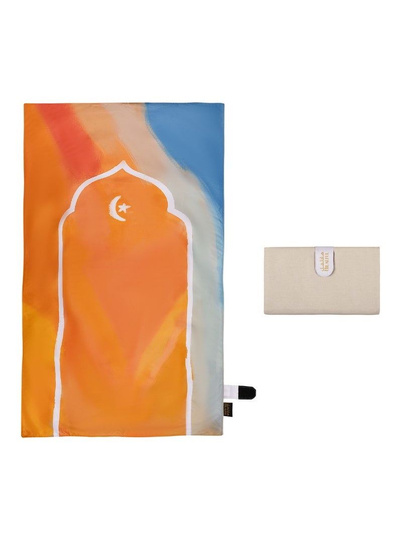 هلالفل سجادة صلاة هلال فول ديكلوتش مي آند براي - شعور الصيف | سجادة صلاة للسفر، خفيفة الوزن، محمولة، ومقاومة للماء | سجادة صلاة إسلامية، هدية مثالية للعيد ورمضان، صغيرة الحجم وخفيفة الوزن - Image 1