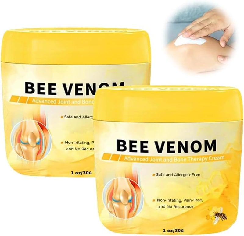 Bee Venom Advanced Joint and Bone Cream, 2PCS Relief for Neck, Waist, Back, Hands, Feet, and Legs, Natural Bee Venom Joint Cream, Soothing Joints and Bones(Shelf life: 3 years) - Image 1