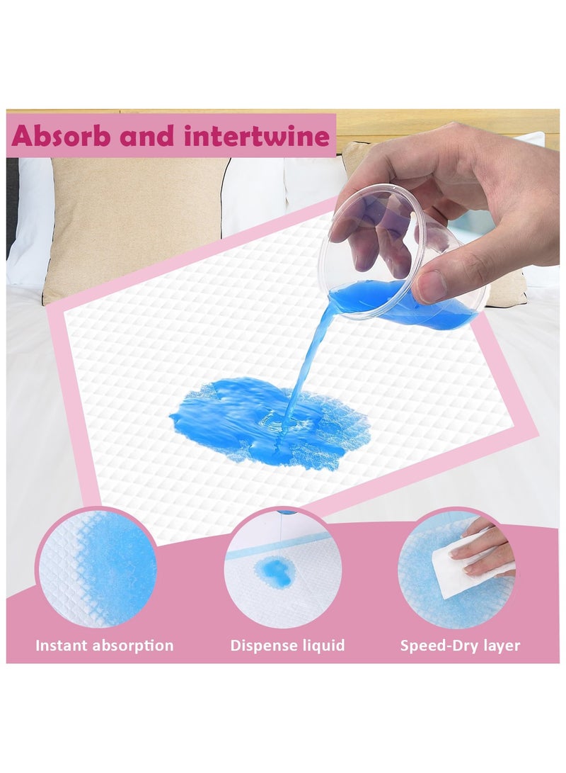 لطف وحضن مجموعة من 60 سجادة تغيير حفاضات للأطفال للاستخدام مرة واحدة، مقاس 60×90 سم، باللون الوردي - Image 3