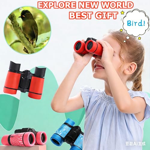 ARTOMIDE Kids Binoculars Best Gifts for 3-12 Years Boys Girls High-Resolution Optics Shockproof Mini Compact Binocuolar Toys Folding Small Telescope for Bird Watching Camping Outdoor Play - Image 2