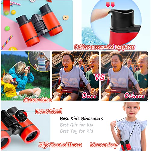 ARTOMIDE Kids Binoculars Best Gifts for 3-12 Years Boys Girls High-Resolution Optics Shockproof Mini Compact Binocuolar Toys Folding Small Telescope for Bird Watching Camping Outdoor Play - Image 4