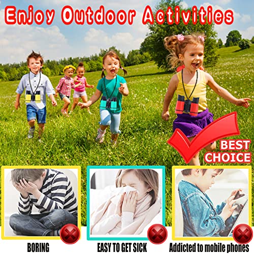 ARTOMIDE Kids Binoculars Best Gifts for 3-12 Years Boys Girls High-Resolution Optics Shockproof Mini Compact Binocuolar Toys Folding Small Telescope for Bird Watching Camping Outdoor Play - Image 3