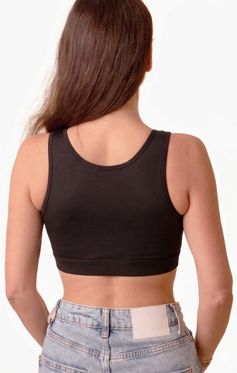 Karma® Women Comfort Soft Padded Bra - Black - Image 4