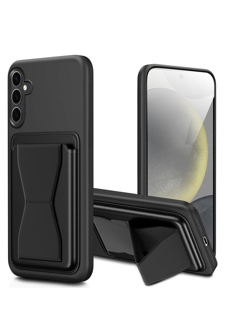 BORTONY Samsung Galaxy S25 Case Cover Magnetic Card Holder Kickstand Case Compatible with Magnetic Car Mount Shockproof Slim Wallet Soft Stand Cover Samsung Galaxy S25 - Image 1