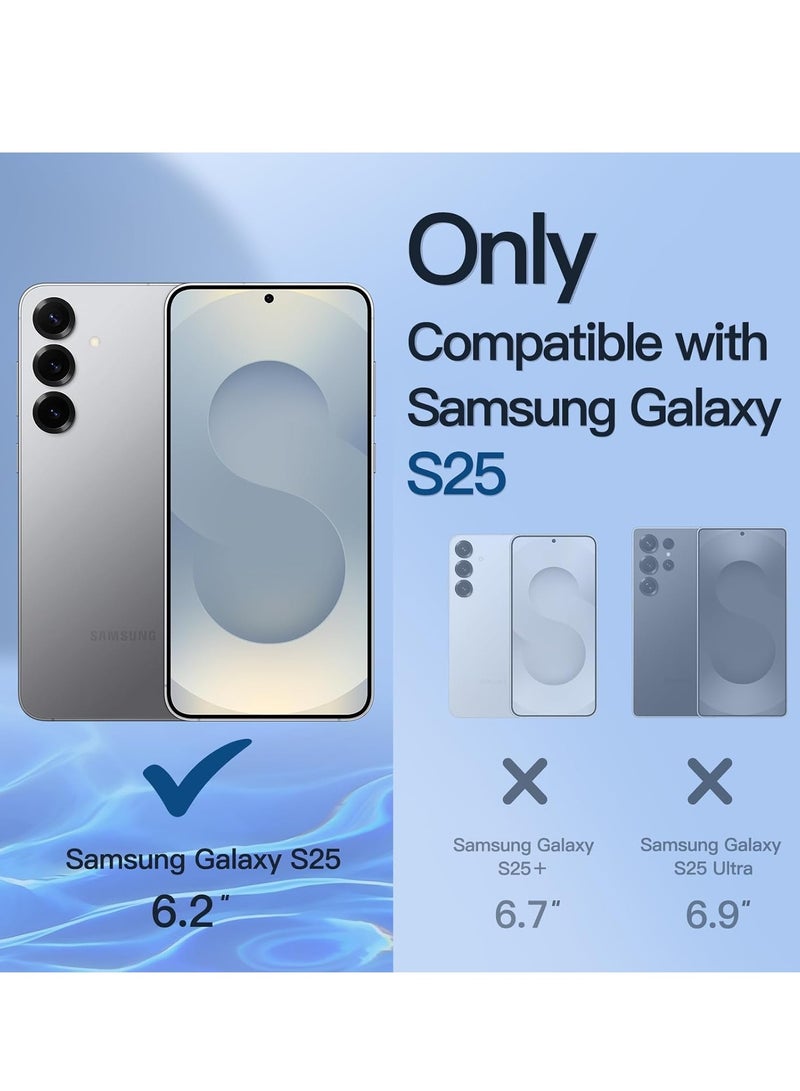 BORTONY Samsung Galaxy S25 Case Cover Magnetic Card Holder Kickstand Case Compatible with Magnetic Car Mount Shockproof Slim Wallet Soft Stand Cover Samsung Galaxy S25 - Image 2