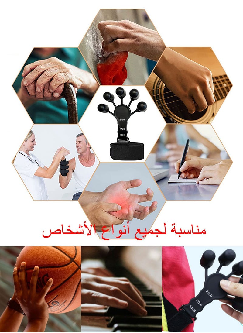 Syarme Finger Strengthener, Adjustable Finger Exerciser and Finger Stretcher 2pc, Grip Strength Trainer for Hand Therapy, Hand Extension Exerciser, Rock Climbing, Relieve Joint Pain, with Spray Bottle  - Image 4