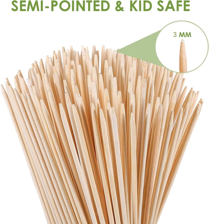 WixiTool Smores Sticks 36" Long 5 mm Thick, 120 PCS Marshmallow Roasting Smore Sticks Bamboo, Disposable Marshmellow Sticks Camping Heavy Duty SMores Skewers for Outdoor Fire Pits Campfires Hot Dog Sausage - Image 2