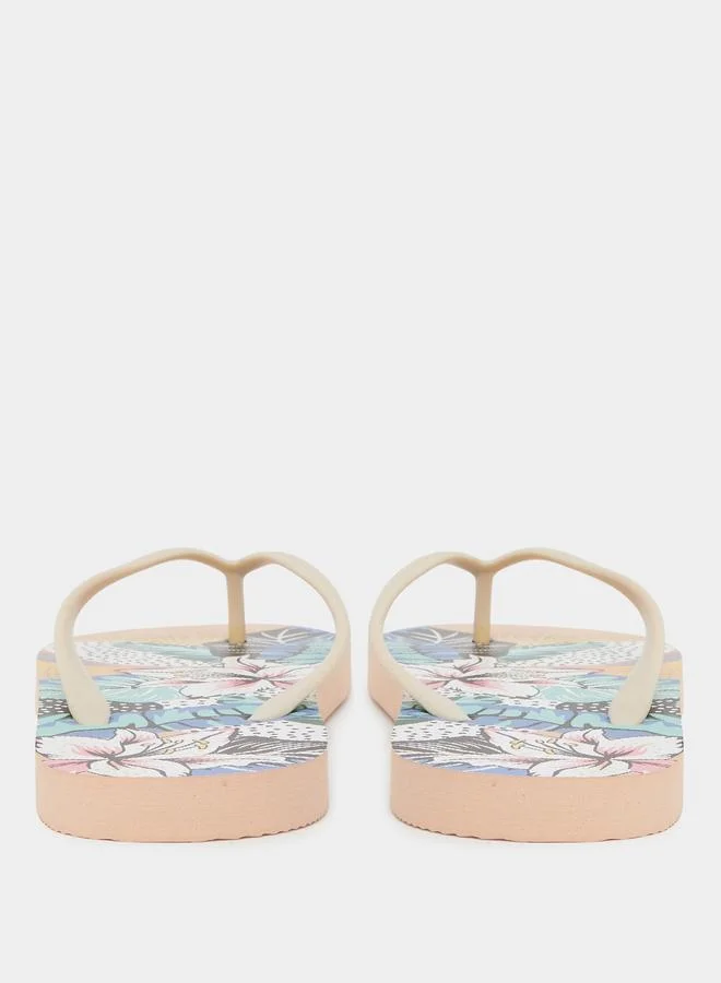 Styli Styli Floral Print Flip Flops