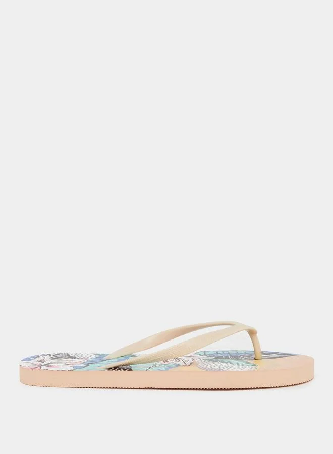 Styli Styli Floral Print Flip Flops