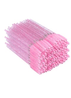 g2plus G2PLUS 300PCS Crystal Eyelash Brushes, Pink Disposable Mascara Wands Makeup Applicator, Adjustable Lash Spoolies for Eyelash Extensions and Eyebrow Brush  - Image 1