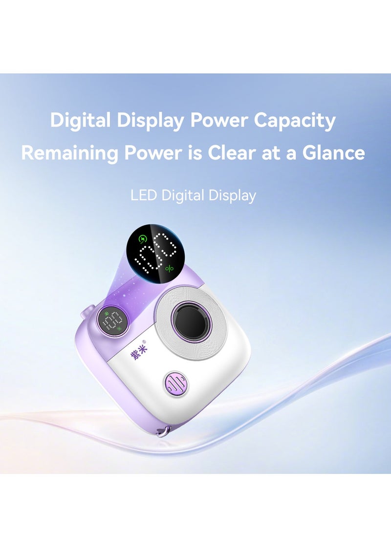 zime zime E49A Magnetic Power Bank, 10,000mAh Foldable Magnetic Wireless Portable Charger, 20W USB-C Power Compatible with iPhone 16/15/14/13/12 Series - Image 2