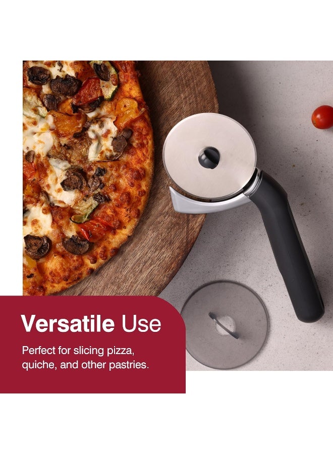 Zyliss Pizza and Pastry Cutter, Stainless Steel Pizza Wheel, Crust Cutter, Blade Cover, Removable Wheel for Easy Clean. Dishwasher Safe - Image 5