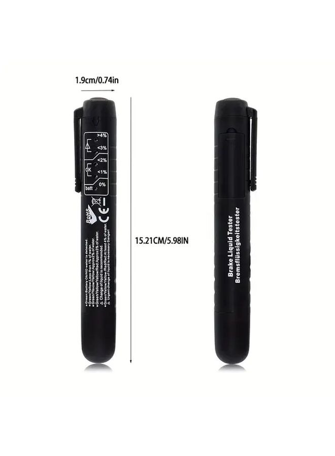 Black Automotive Brake Fluid Tester Portable Diagnostic Tool with Auto Shutdown - Image 2