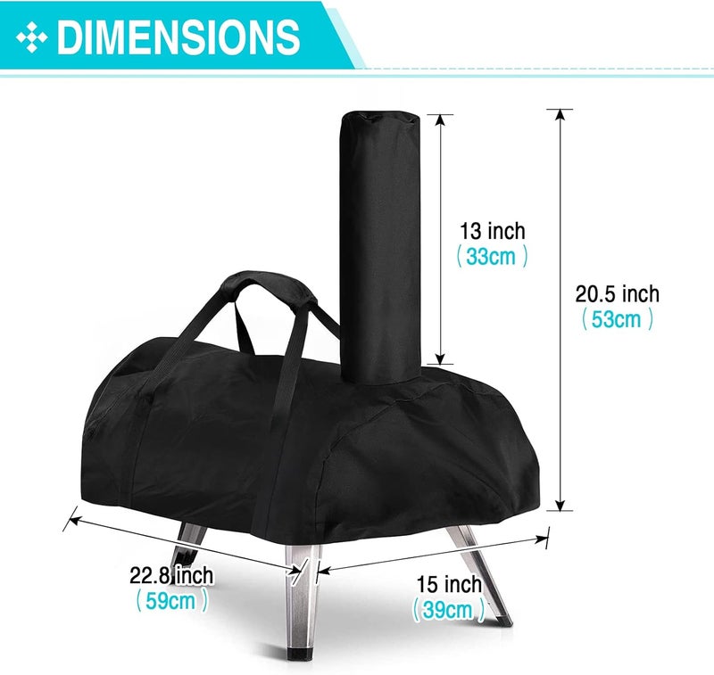 TwoPone Pizza Oven Cover for Big Horn, Waterproof Pizza Oven Accessories Carry Cover for Outdoor - Image 2