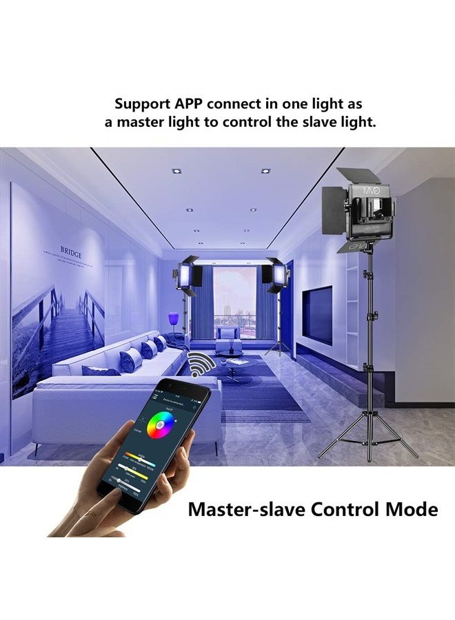 GVM Great Video Maker GVM RGB LED Video Lighting Kit, 800D Studio Video Lights with APP Control, Video Lighting Kit for YouTube Photography Lighting, 3 Packs Led Light Panel, 3200K-5600K, 8 Kinds of The Scene Lights - Image 3