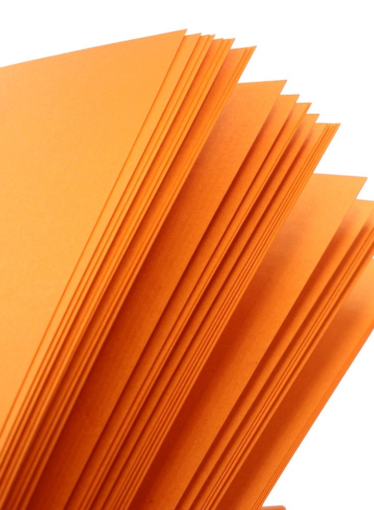 firstnock Color Card Paper Orange, A5 - 20 Sheets - 250GSM Thick Colored Card Stock - Premium Craft Paper for DIY, Invitations, Arts & Crafts and Printing - Image 3