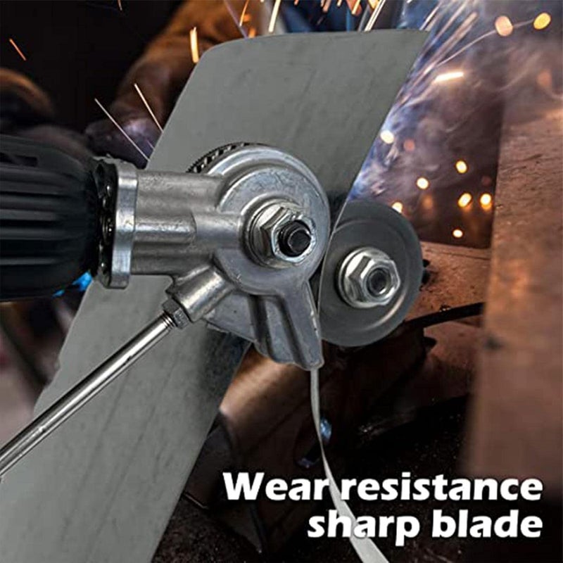 Metal Nibbler Drill Attachment | Drill Attachment Metal Cutter Sheet Metal Cutter Drill Attachment | 2022 New Electric Drill Shears, Portable Double-Headed Sheet Metal Nibbler Cutter - Image 2