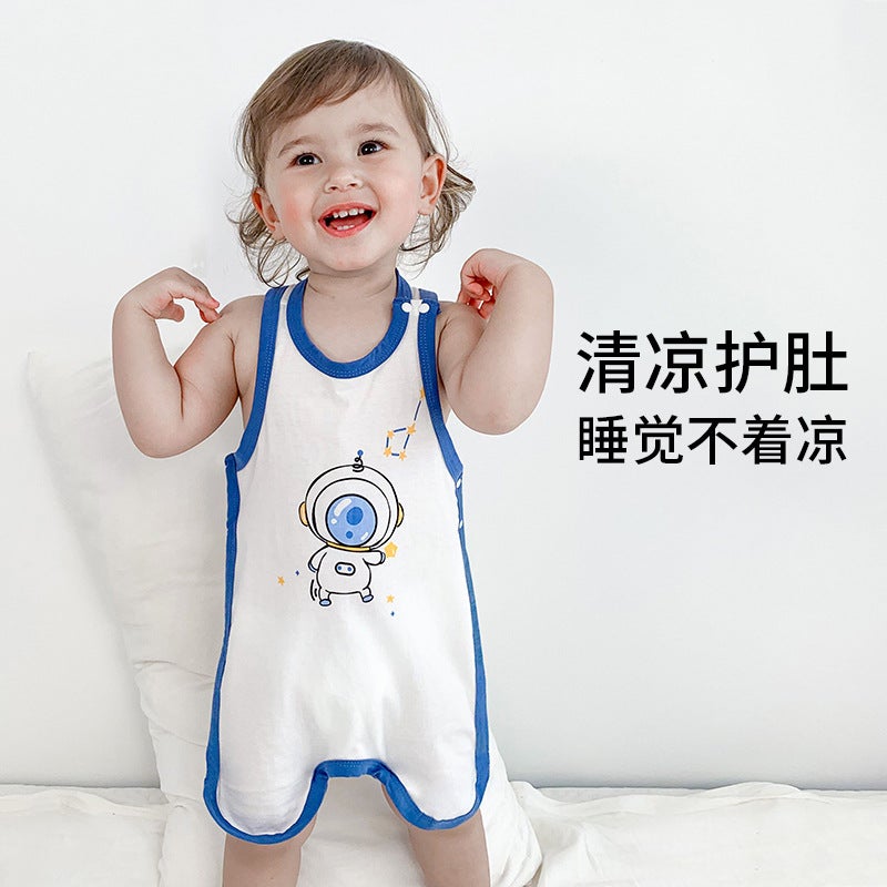 Baby Bellyband Summer Thin Baby Bellyband Belly Belt Leg Summer Male And Female Newborn Toddler Half-Back Sleeping Bellyband - Image 2