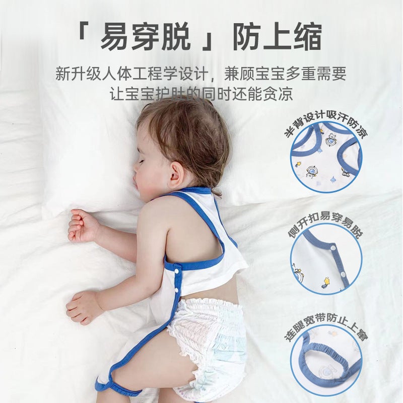Baby Bellyband Summer Thin Baby Bellyband Belly Belt Leg Summer Male And Female Newborn Toddler Half-Back Sleeping Bellyband - Image 4