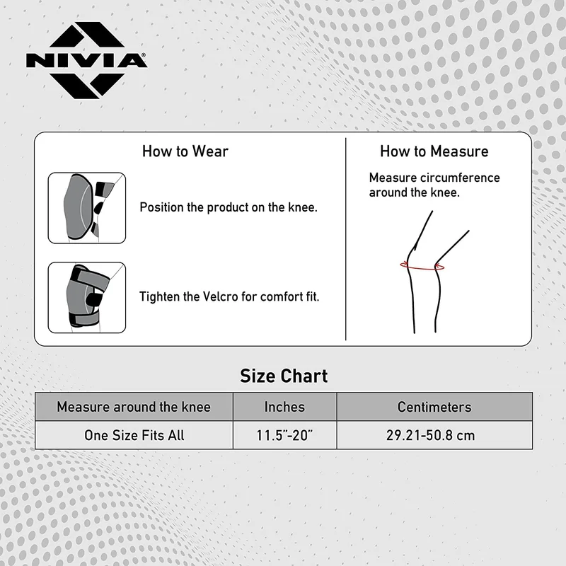 Nivia  NIVIA Compression Knee Wrap - Sky Blue  | Best Price UAE