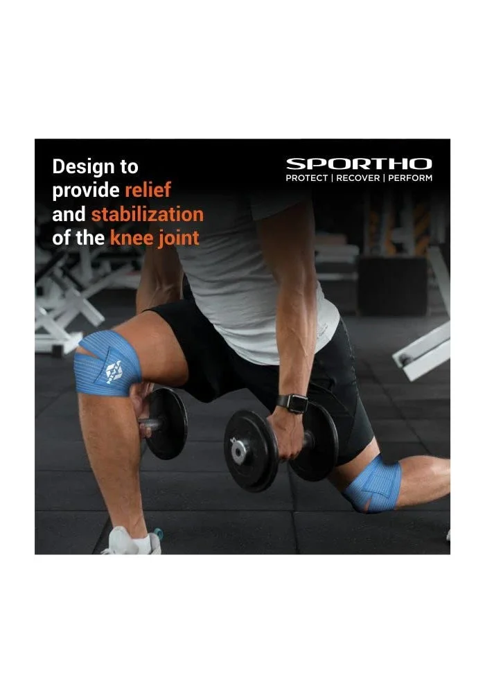 Nivia  NIVIA Compression Knee Wrap - Sky Blue  | Best Price UAE