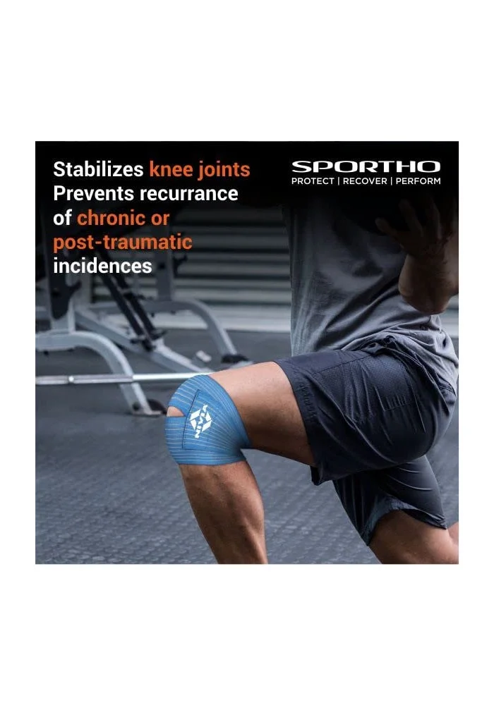 Nivia  NIVIA Compression Knee Wrap - Sky Blue  | Best Price UAE