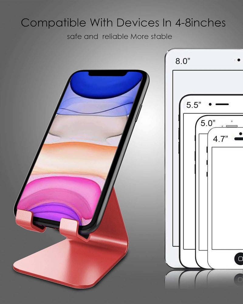 CreaDream Cell Phone Stand, Cradle, Holder,Aluminum Desktop Stand Compatible with Switch, All Smart Phone, iPhone 11 Pro Xs Max Xr X Se 8 7 6 6s Plus SE 5 5s (Red) - Image 4