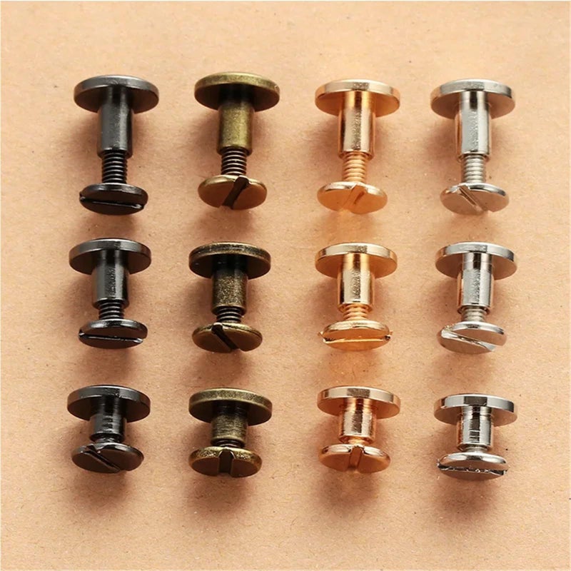 Leather Rivets Metal Flat Head Double Elbow Belt Rivets 6 5mm Ash Black 80 Sets - Image 5