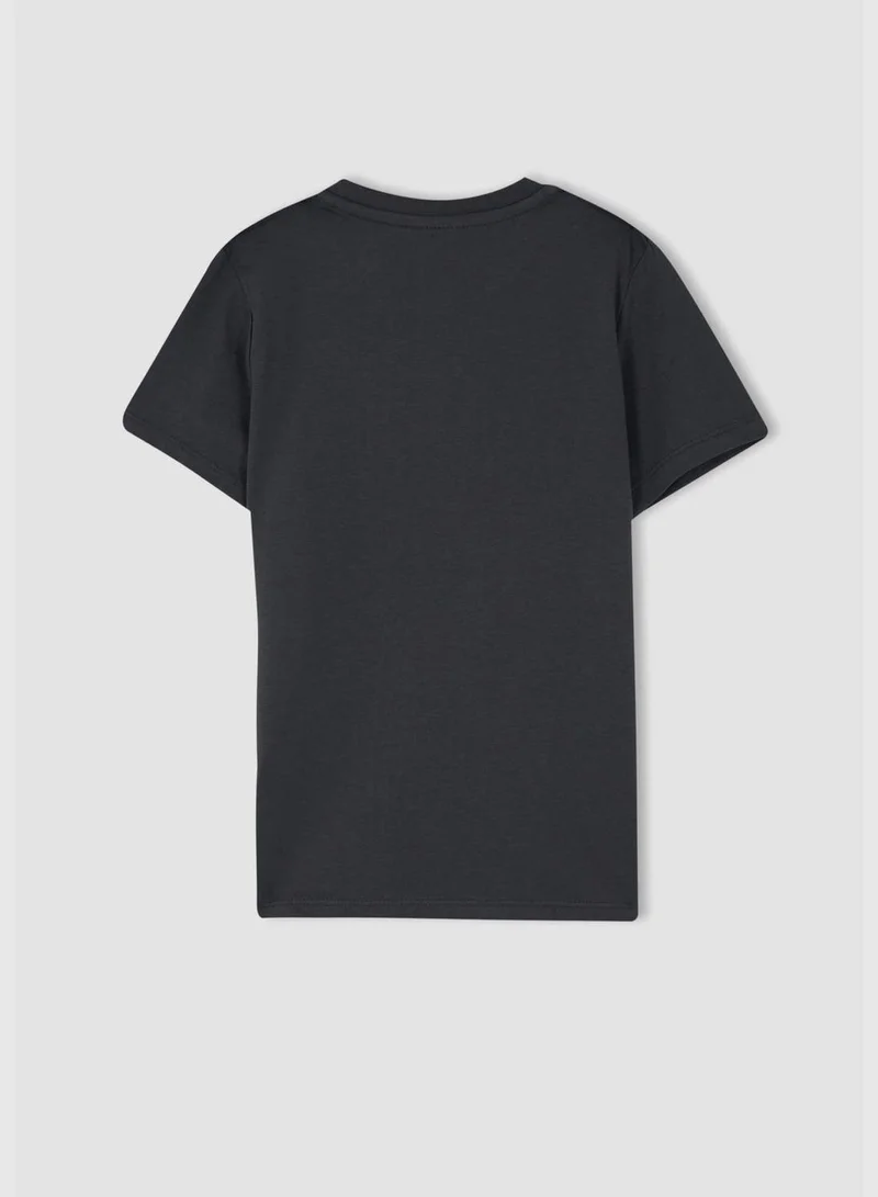 DeFacto Regular Fit Short Sleeve Slogan Print T-Shirt